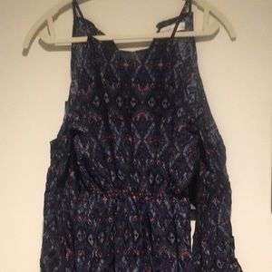 Bell sleeve cold shoulder dress